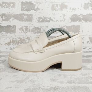 New Dolce Vita Yanni Platform Penny Ivory Leather Loafer   i 147
